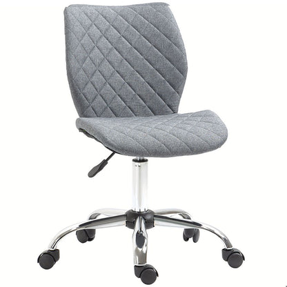 Grey Mid Back Ergonomic Office Chair with 360-Degree Swivel and Height Adjustment for Comfort