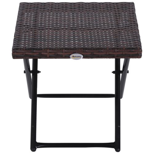 Versatile Folding Rattan Coffee Table for Outdoor & Indoor Spaces