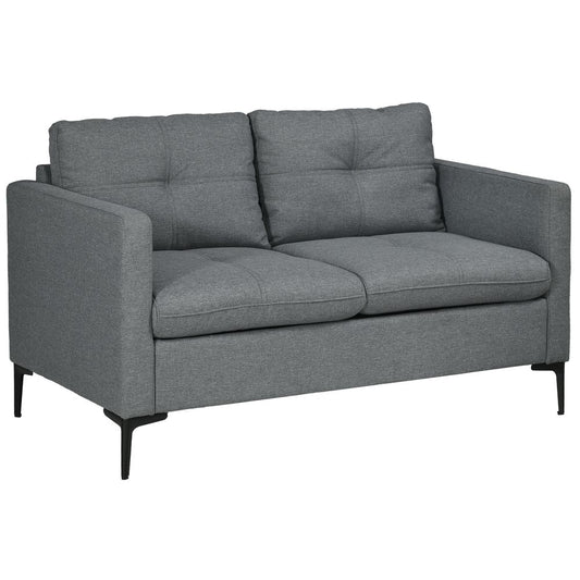 Modern Upholstered Loveseat Sofa – 2-Seater Settee for Living Room or Bedroom