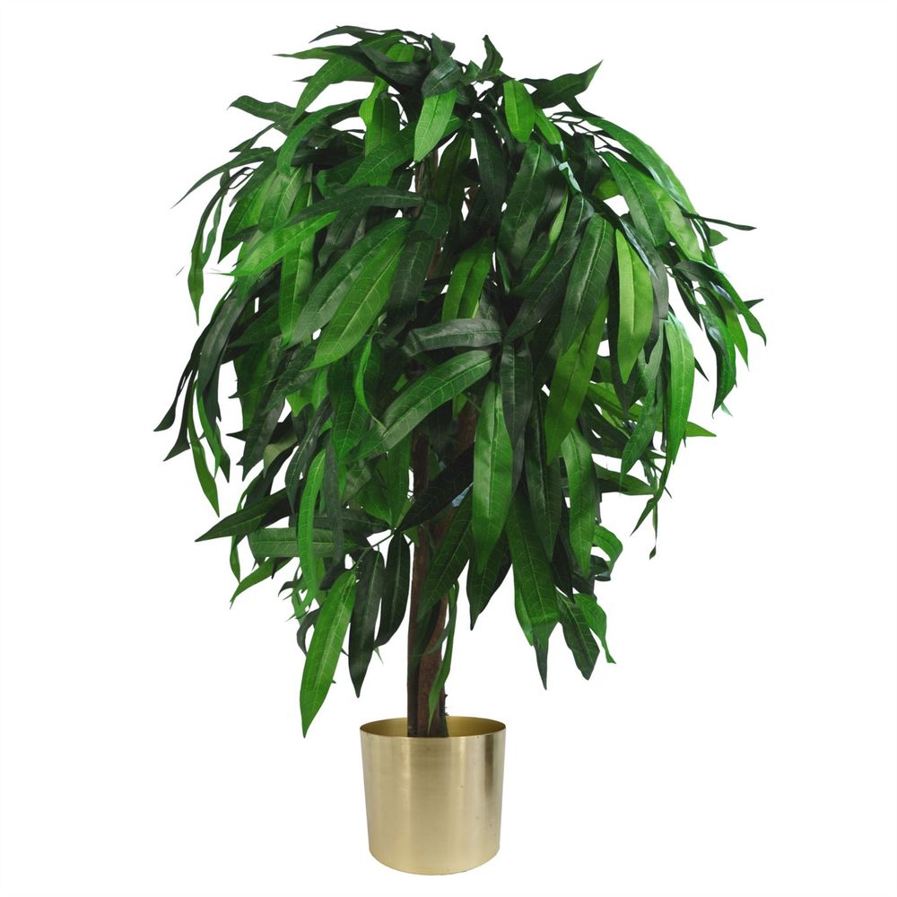 100cm Large Mango Tree with Metal Planter - Perfect for Home Decor