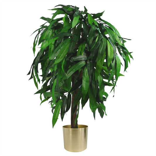 100cm Large Mango Tree with Metal Planter - Perfect for Home Decor
