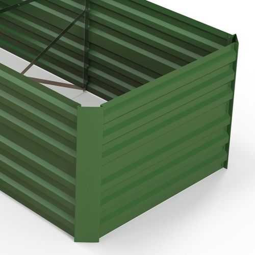 Upgrade Your Garden with Durable Galvanized Steel Raised Bed – Green