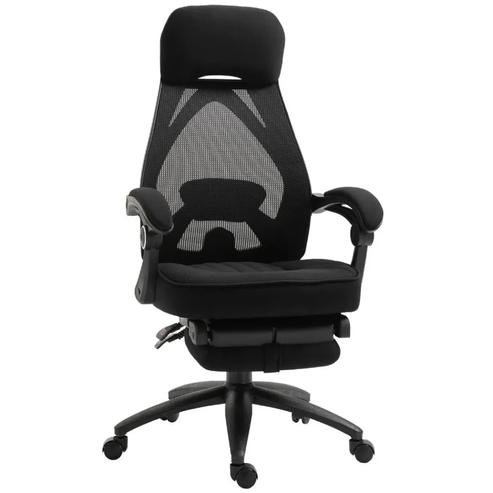 Adjustable Height Recliner Office Chair with Footrest, Perfect for Lunch Breaks