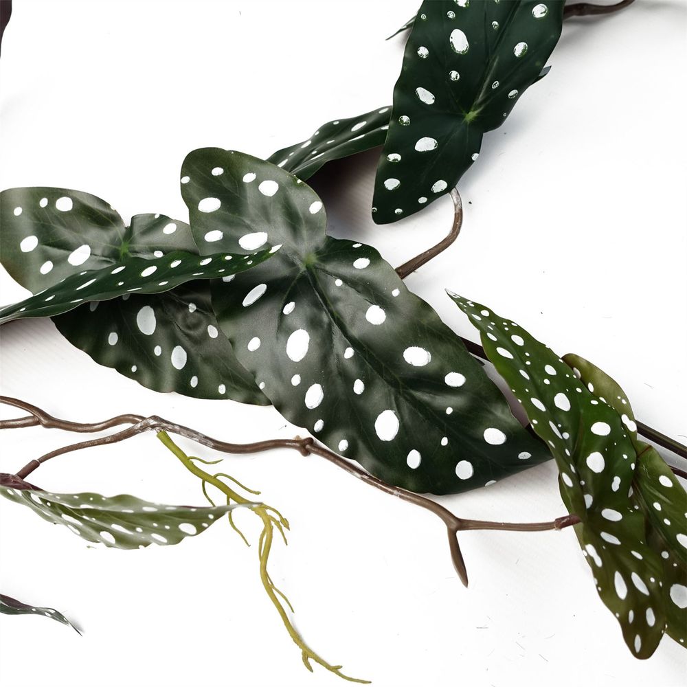 Set of 6 x 110cm Artificial Hanging Begonia Maculata - Spotted Design