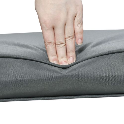 Transform Your Outdoor Space: Dark Grey Seat & Back Cushion Set