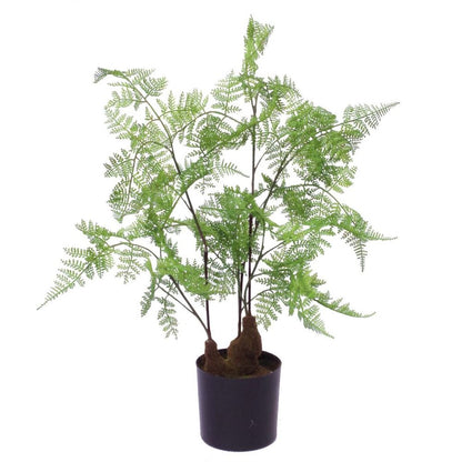 60cm Artificial Fern Plant with Natural Moss Base - Realistic Foliage