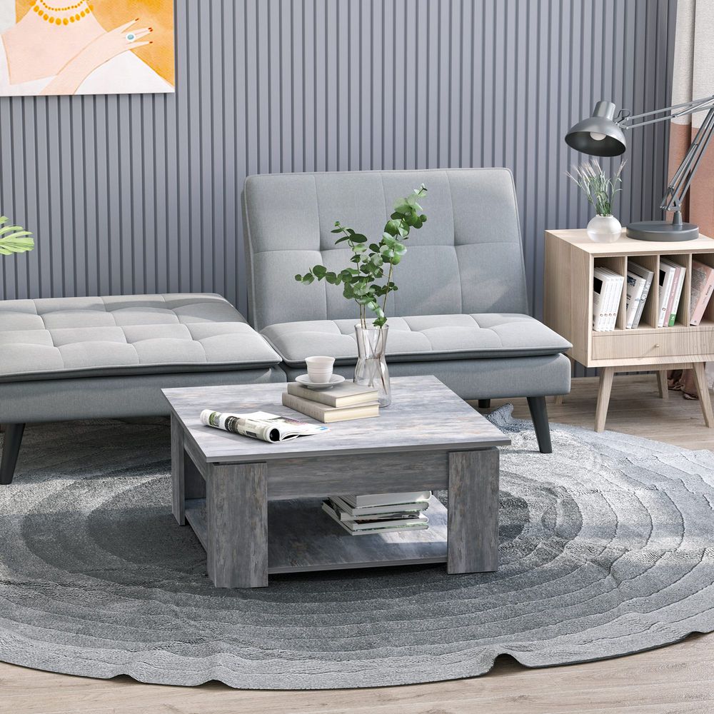 Wood Grain Coffee Table with 36 cm Height, Stylish Addition to Living Room Decor