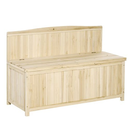 Ergonomic Garden Bench with Storage - Durable Fir Wood & Stylish Design