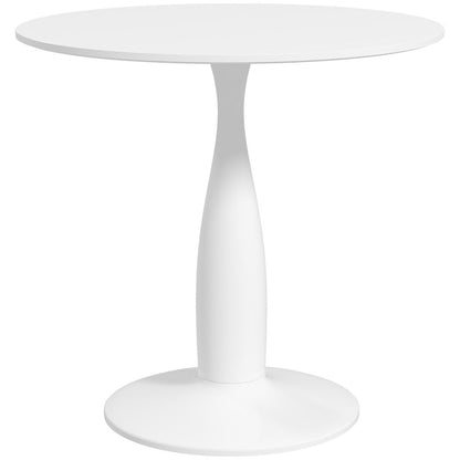 Round Dining Table with Steel Base for Living and Dining Rooms