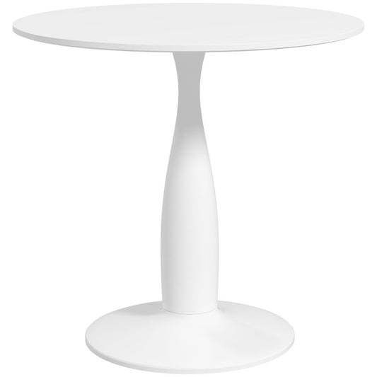 Round Dining Table with Steel Base for Living and Dining Rooms