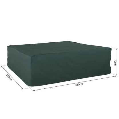 All-Weather 600D PVC Coated Square Furniture Cover - Green 230x230cm