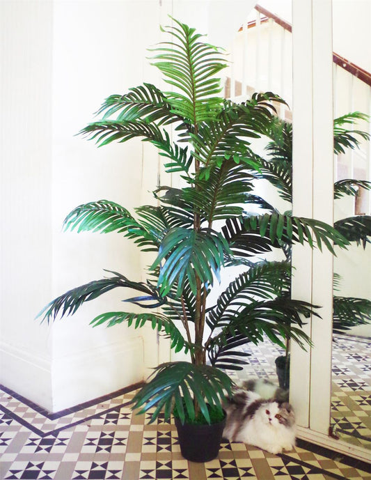 140cm Large Artificial Bushy Palm Tree, Lifelike Tropical Décor