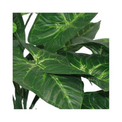 45cm Artificial Dark Taro Plant, Lifelike Indoor Greenery