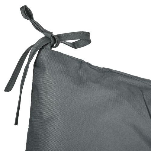 Ultimate Comfort Dark Grey 3-Seater Garden Bench Cushion with Secure Ties