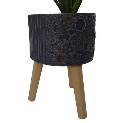 35cm x 24cm Large Lunar Black Planter