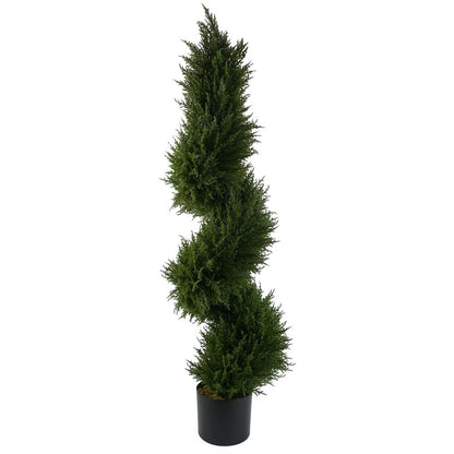 120cm Spiral Cypress Tree - Beautiful Artificial Topiary for Gardens