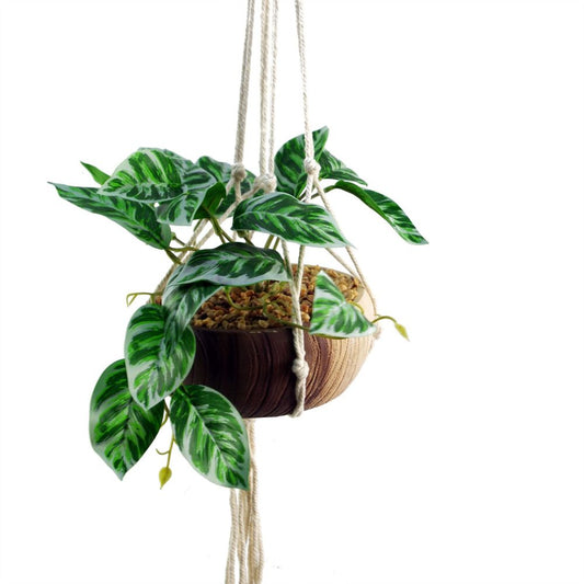 85cm Hanging Artificial Pothos Plant - Complete with Planter