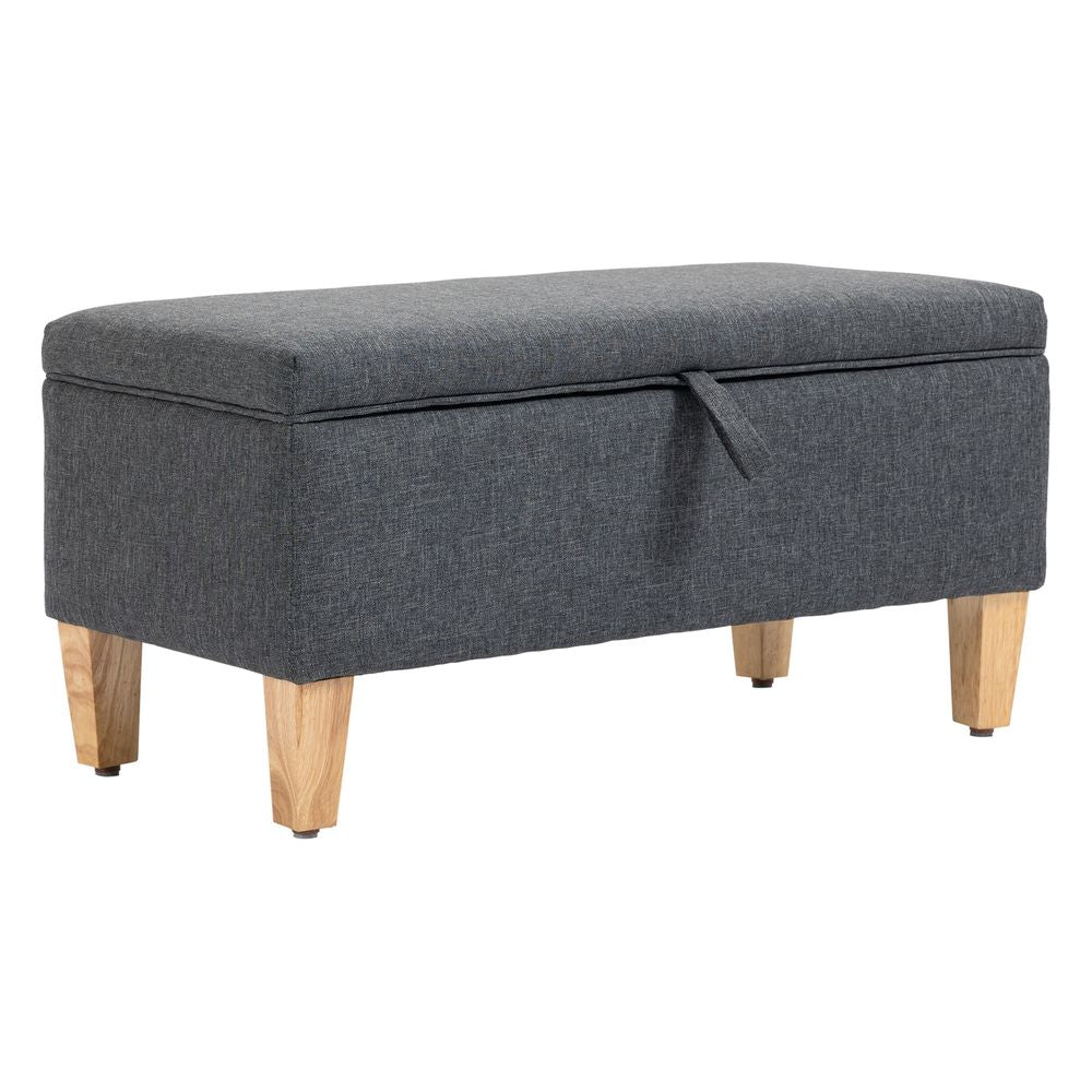 Linen Storage Ottoman – Footstool for Toy Box, Bed End, Shoe Bench, or Seating