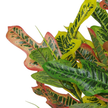 65cm Artificial Multicoloured Codiaeum Plant for Bright Indoor Spaces