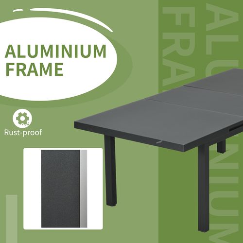 Extendable Garden Table for 6-8: Stylish Aluminium Outdoor Dining