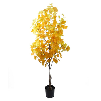 150cm Artificial Yellow Ginkgo Tree - 510 Leaves for Stunning Autumn Vibes