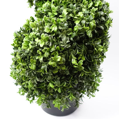 120cm UV Resistant Spiral Buxus Tree - Ideal for Outdoor Gardens