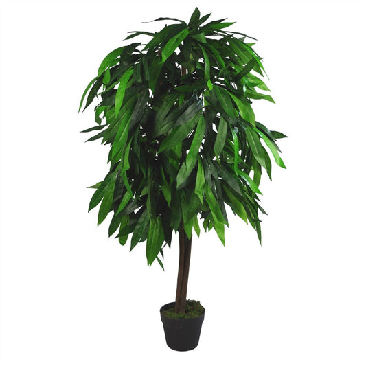 120cm Tall Large Artificial Mango Tree - Ideal for Tropical Decor