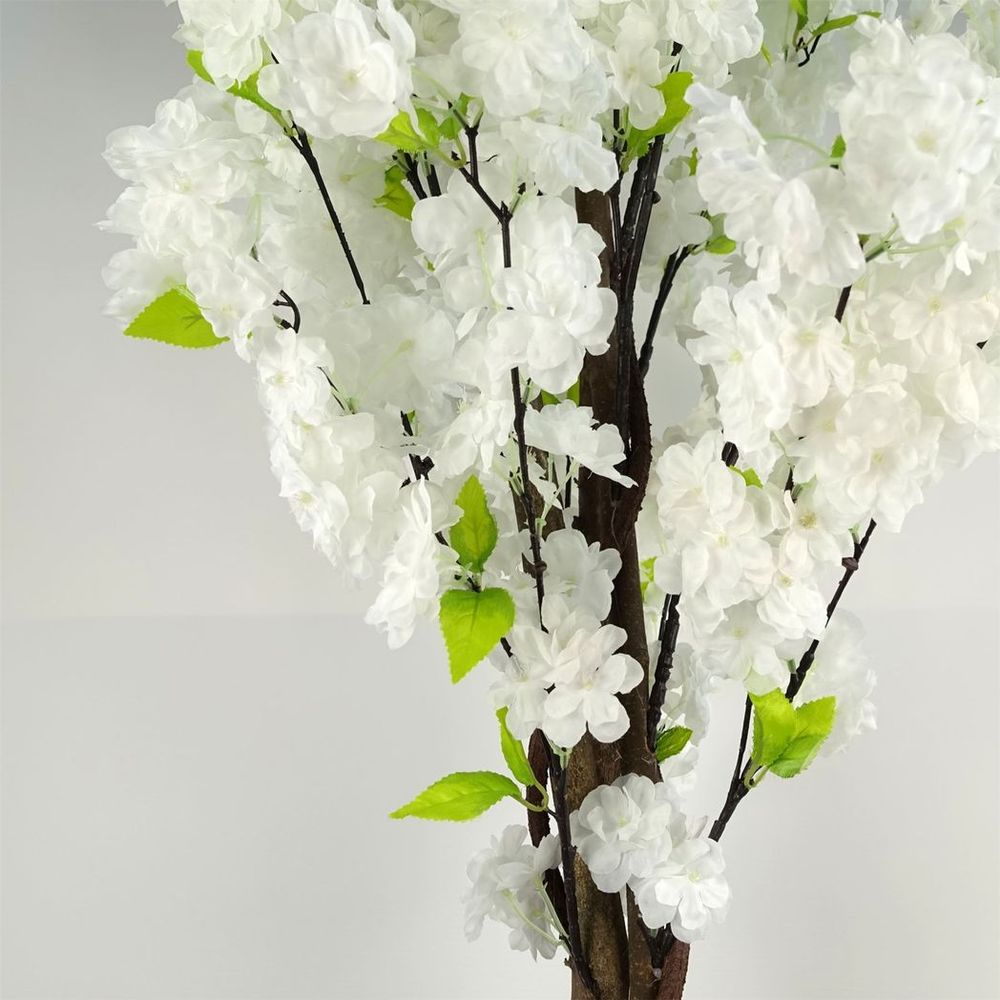 150cm Artificial White Cherry Blossom Tree - Beautiful Floral Accent