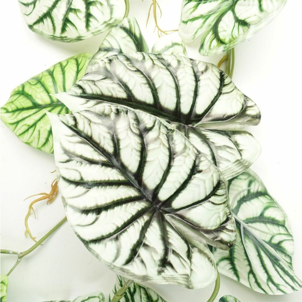 120cm Artificial Alocasia Dragon Scale Plant - Realistic Light Green Trailing Design