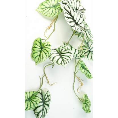 120cm Artificial Alocasia Dragon Scale Plant - Realistic Light Green Trailing Design