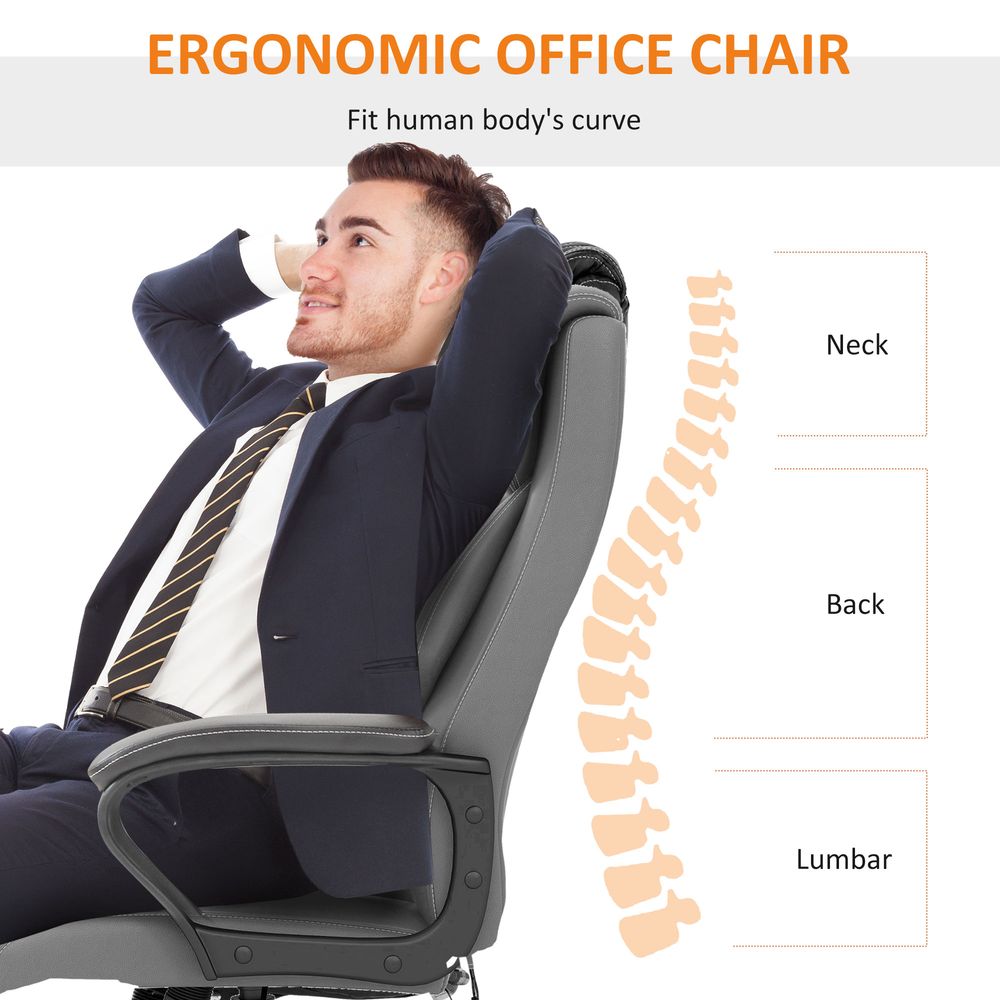 Executive Office Chair with High Back and 6-Point Vibration Massage Function