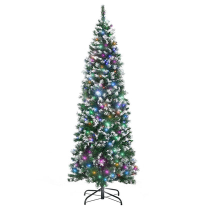 6FT Pre-Lit Artificial Christmas Tree for Holiday Décor with 300 Colourful LED Lights