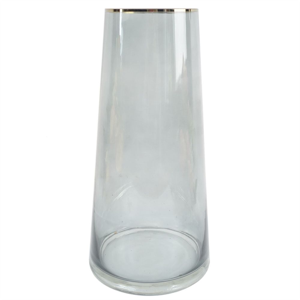 60cm Yellow Rose Arrangement in Glass Vase, Bright and Cheerful