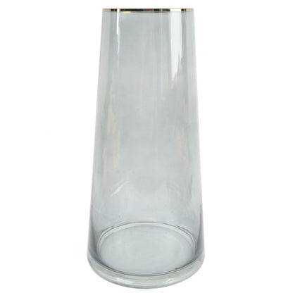 60cm Yellow Rose Arrangement in Glass Vase, Bright and Cheerful