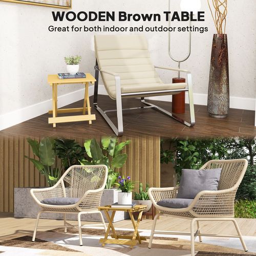 Versatile Wooden Folding Garden Table - Perfect for Indoors & Outdoors