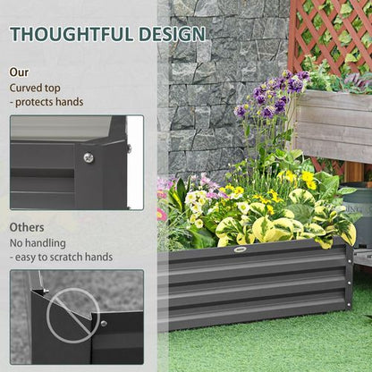 Metal Raised Garden Bed: Durable Steel Planter for Flowers & Veggies