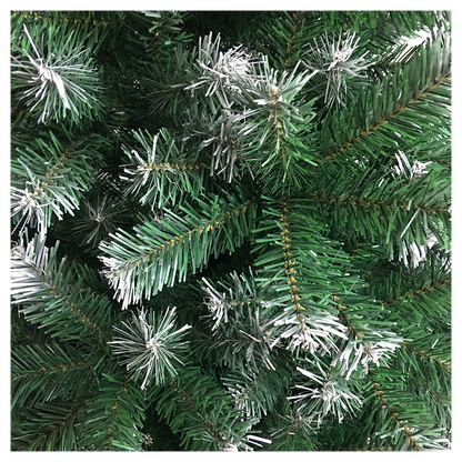 6ft White PVC Christmas Tree with Iron Legs - 650 Branches for Festive Cheer
