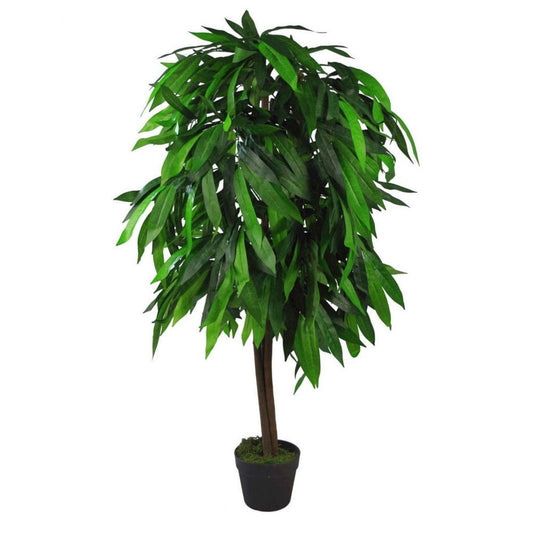 120cm UK Realistic Artificial Mango Plant Tree - Perfect Faux Plant for Indoor Spaces