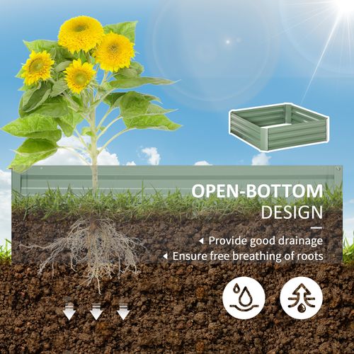 Galvanized Raised Garden Beds - Easy-Setup Planter Box Set of 2