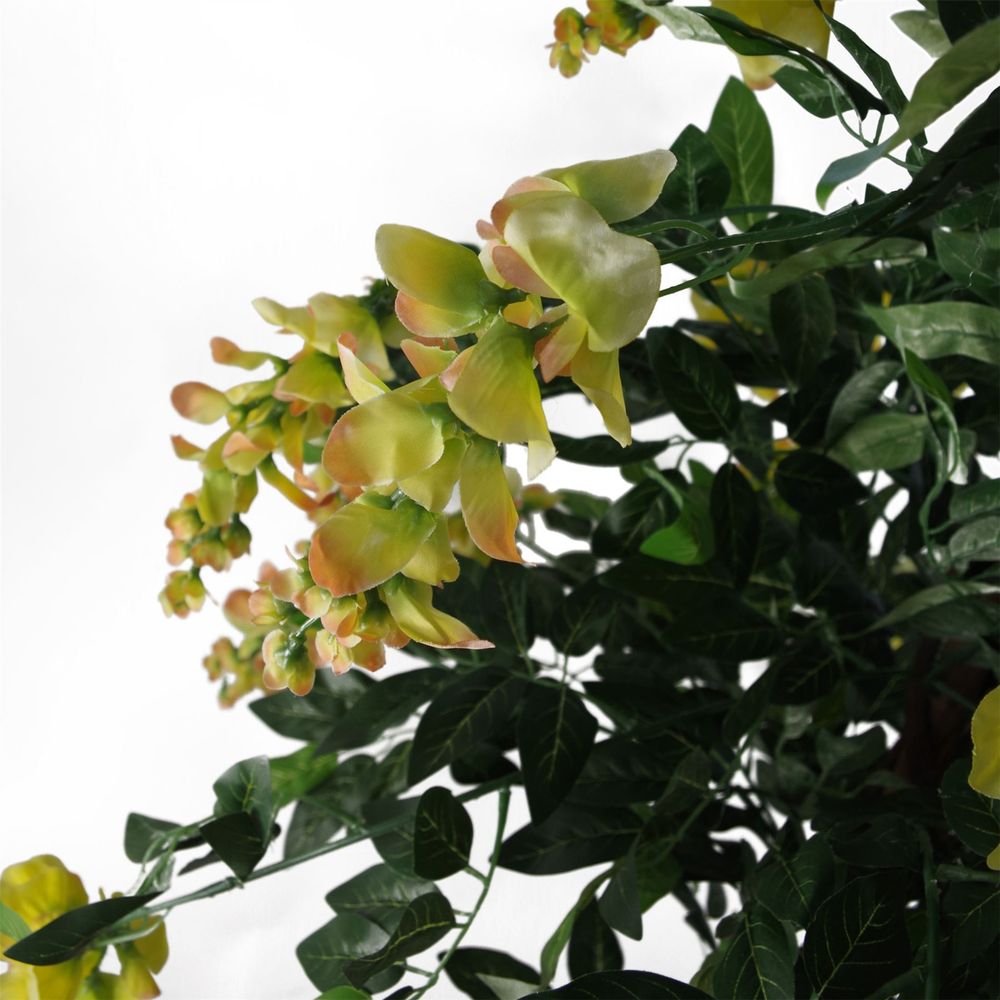 120cm Artificial Yellow Wisteria Tree - Gorgeous Faux Floral for Elegant Outdoor and Indoor Spaces