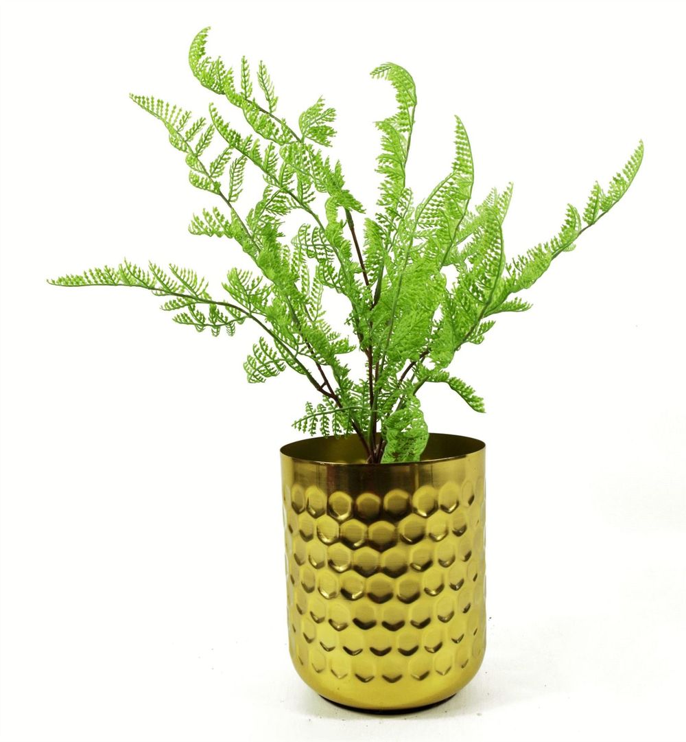 Set of 6 x 50cm Artificial Southern Wood Fern Bushes - Dark Green Foliage