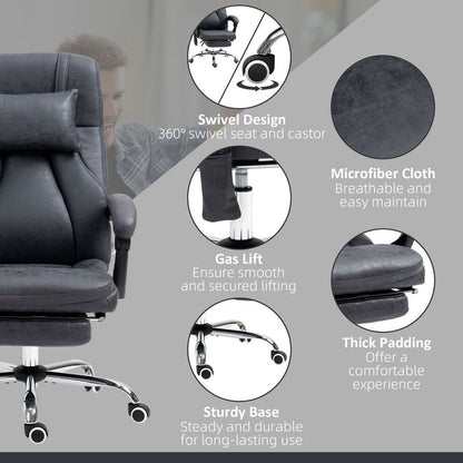 High Back Massage Office Chair with Remote-Controlled Vibration Point Headrest