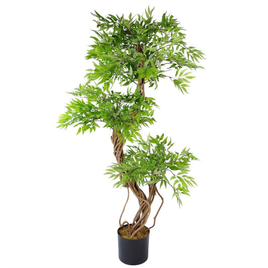 140cm Realistic Artificial Japanese Fruticosa Ficus Tree for Authentic Style