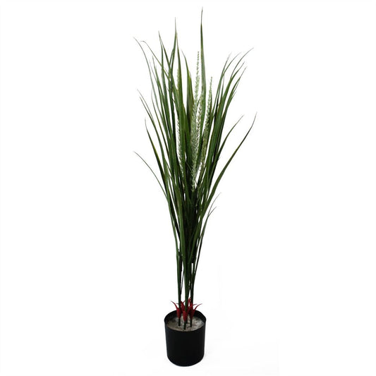 20cm Ceramic Barrel Planter with Artificial Dracaena for Stylish Home or Office Decor