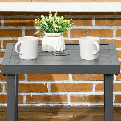 Versatile Garden Side Table with Umbrella Hole - Stylish & Sturdy