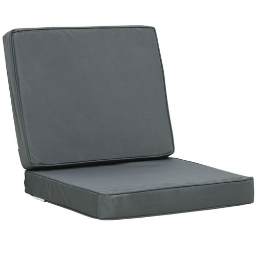 Transform Your Outdoor Space: Dark Grey Seat & Back Cushion Set