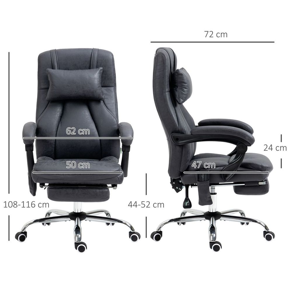 High Back Massage Office Chair with Remote-Controlled Vibration Point Headrest