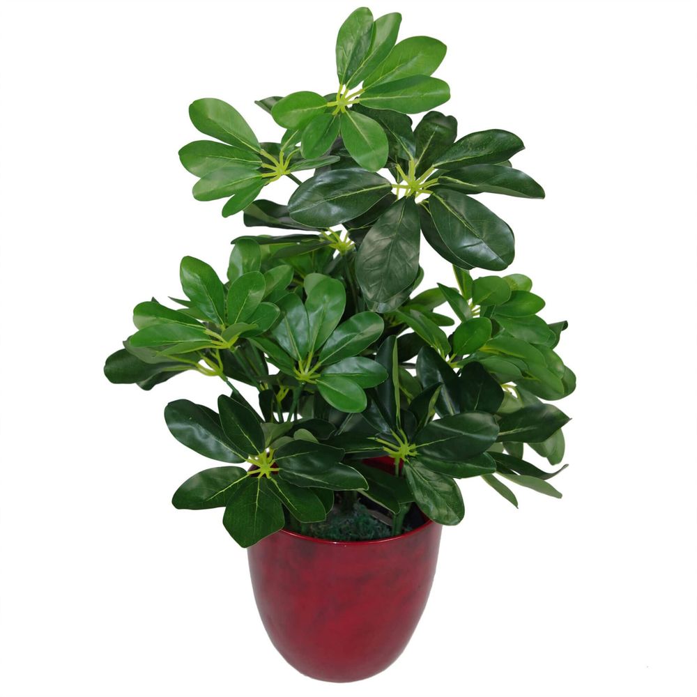 55cm Dark Green Artificial Schefflera Arboricola Plant for Lush Indoor Spaces