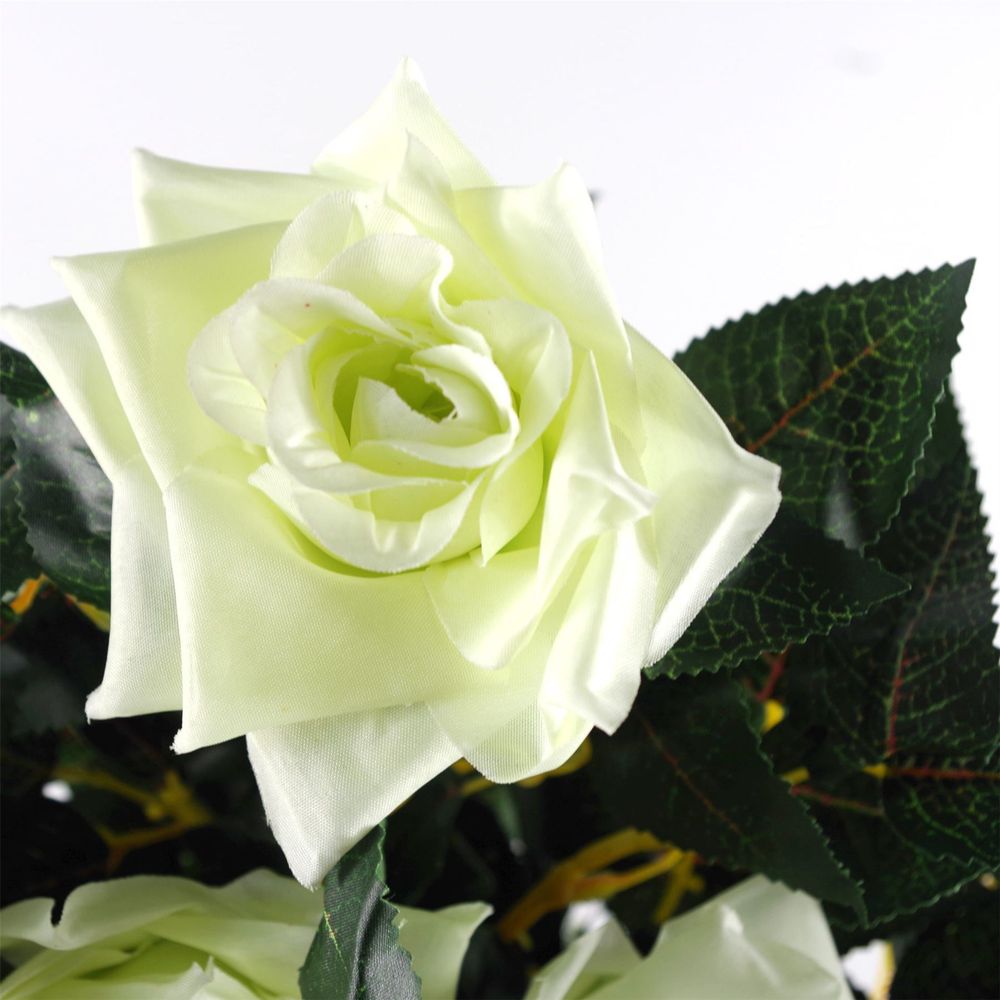 Artificial Cream Rose Tree with Twisted Vine Detail, 90cm (3ft) for Elegant Wedding Decor