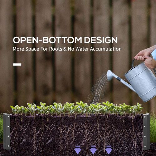 Elevated Garden Bed - Steel Planter Box for Thriving Flowers